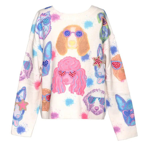 Hannah Banana Happy Dog Sweater
