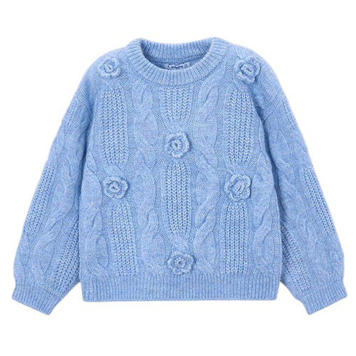 Mayoral - Sky Blue Cable Knit Sweater