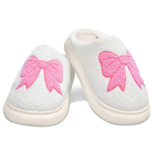 Iscream - White Cozy Bows Slippers