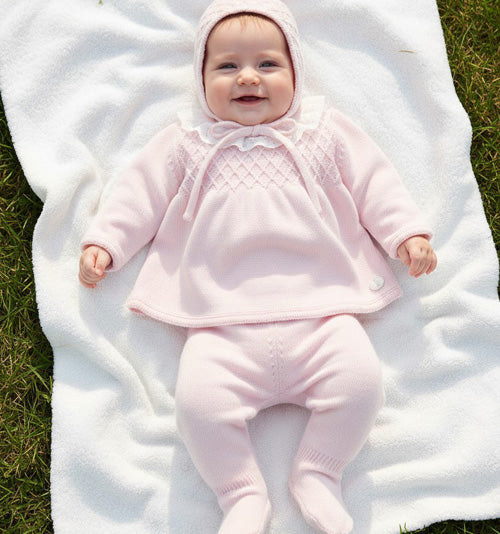 Martin Aranda - Pink Sweater Set & Bonnet