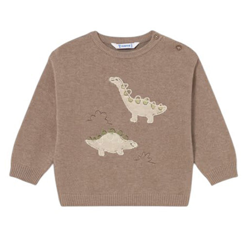 Mayoral - Taupe Dinosaur Sweater