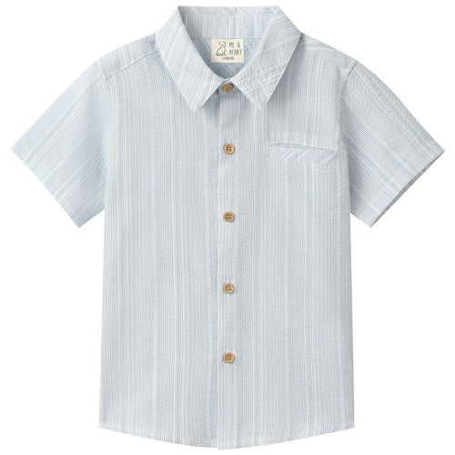 Me & Henry Newport Chambray Blue Stripe Shirt