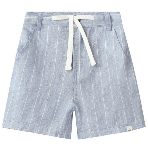 Me & Henry Crew Chambray Blue and White Stripe Shorts