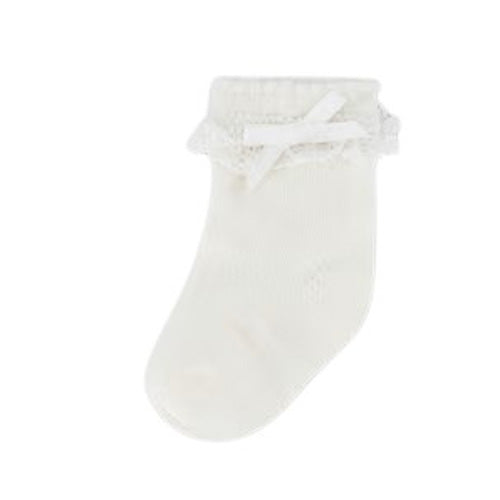 Mayoral - Ivory Ruffle & Bow Socks