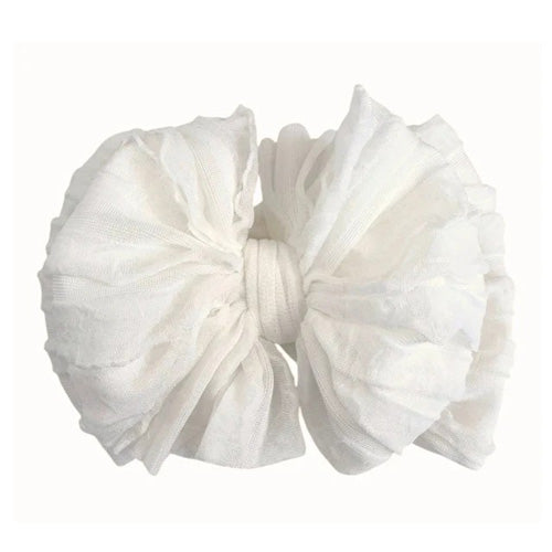 RR -RH-Off White Ruffle Headband