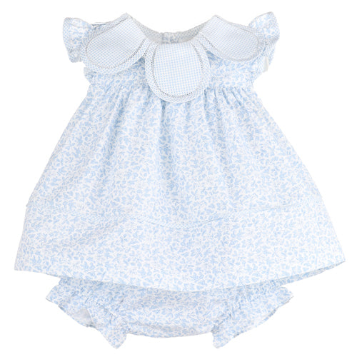 Sophie & Lucas - 26SS11 - Blue Floral Petal Dress & Bloomers