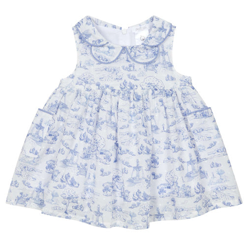 Deolinda "Amelia" Blue Garden Toile Dress SOLD OUT