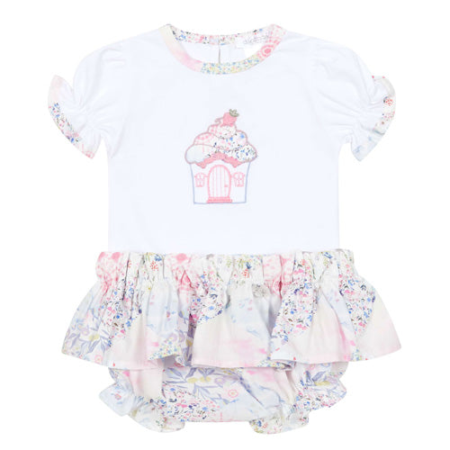 Deolinda "Carolina" Patchwork Garden Top & Bloomer Skirt