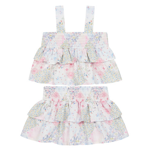 Deolinda "Carolina" Garden Patchwork Top & Skirt