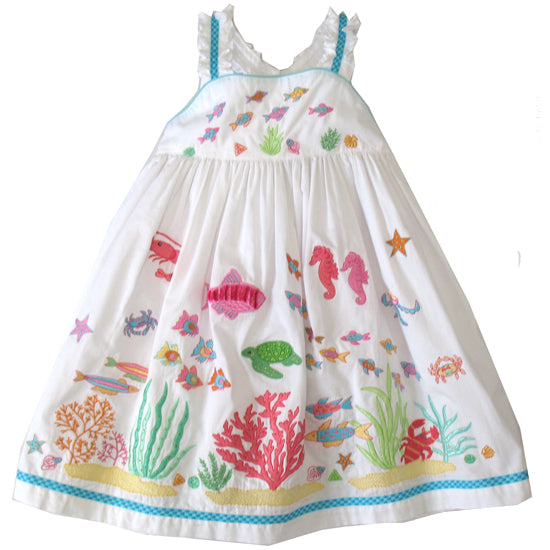 Cotton Kids Ocean Fish Dress - SPECIAL ORDER